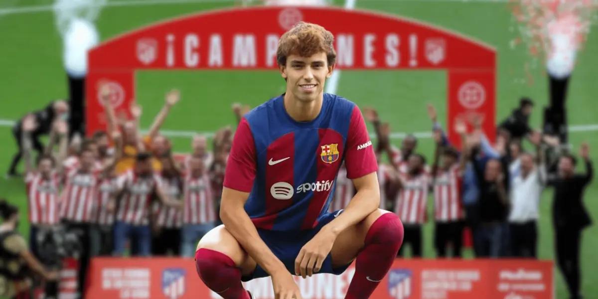 Uno de los puntos altos de la última consagración de Atlético de Madrid festejó el pase de Joao Félix