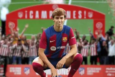 Uno de los puntos altos de la última consagración de Atlético de Madrid festejó el pase de Joao Félix