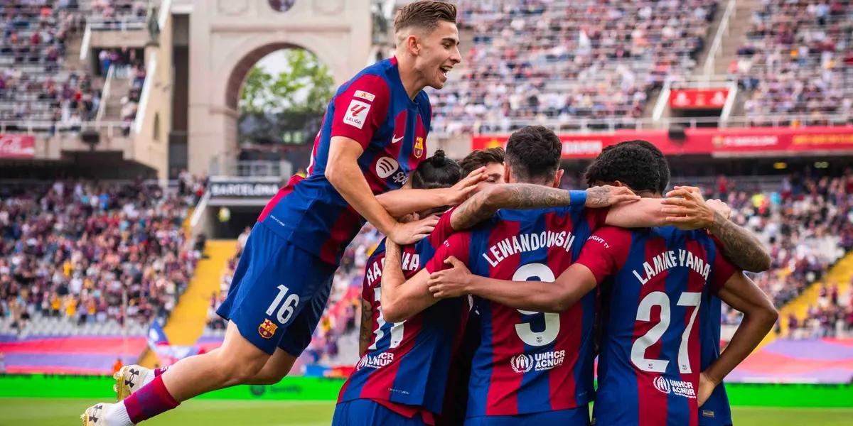 Varios jugadores estuvieron de fiesta tras la victoria ante Rayo Vallecano. (Foto: Prensa FC Barcelona)
