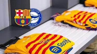 Vestuario del Barça en Mendizorroza