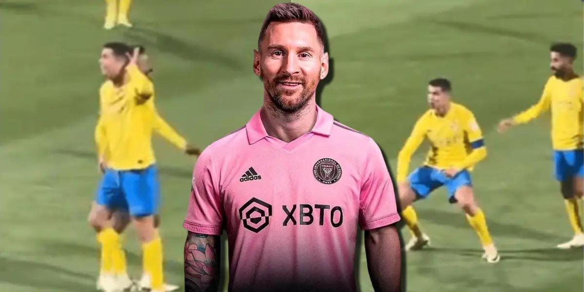 (VIDEO) CR7 reaccionó con gestos obscenos y esto hizo Messi cuando lo molestaron
