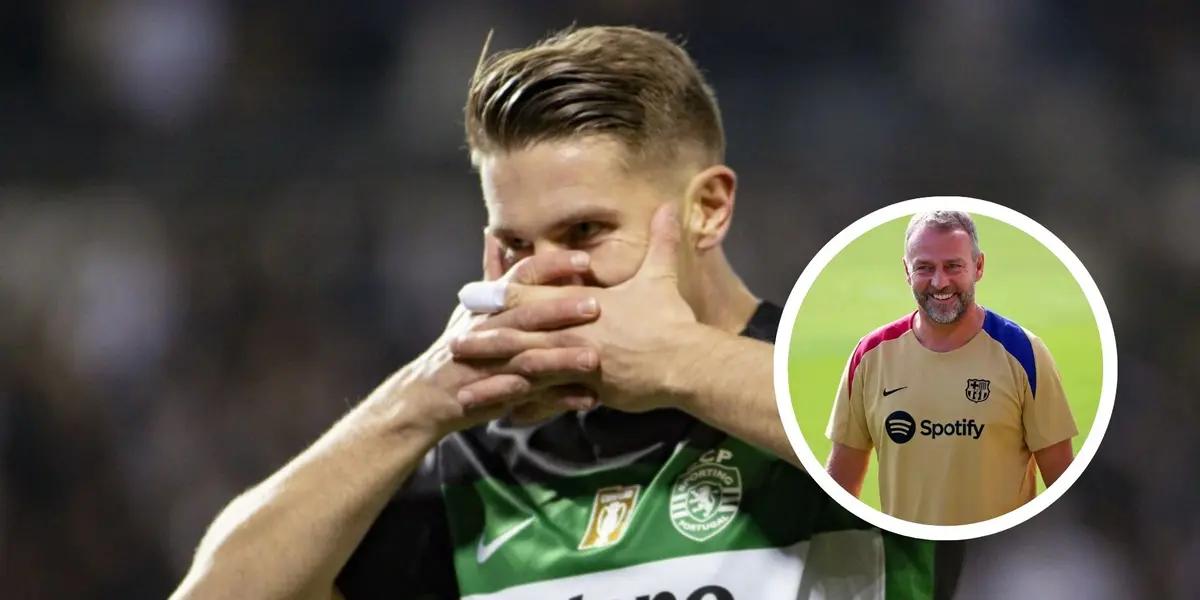 Viktor Gyökeres - Hansi Flick (Foto: X)