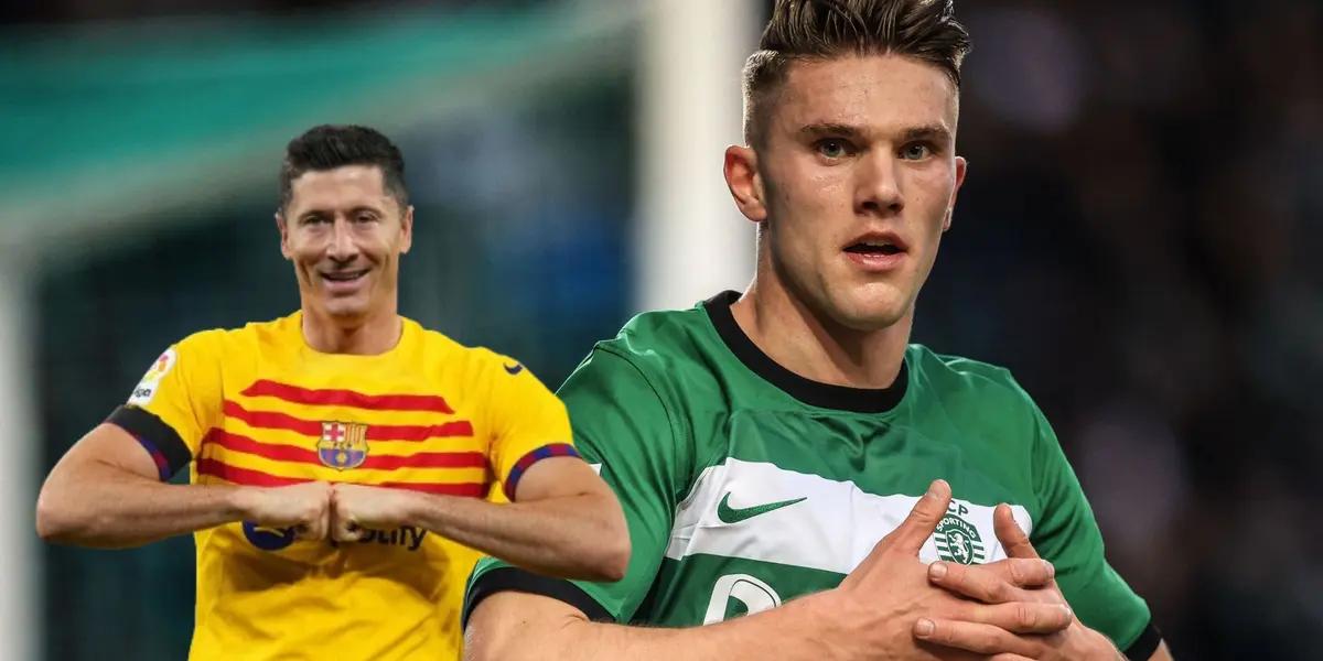 Viktor Gyökeres - Robert Lewandowski (Foto: PSG Talk)