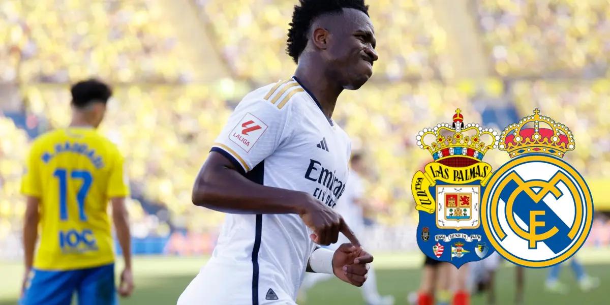 Vinicius celebrando el gol frente a Las Palmas