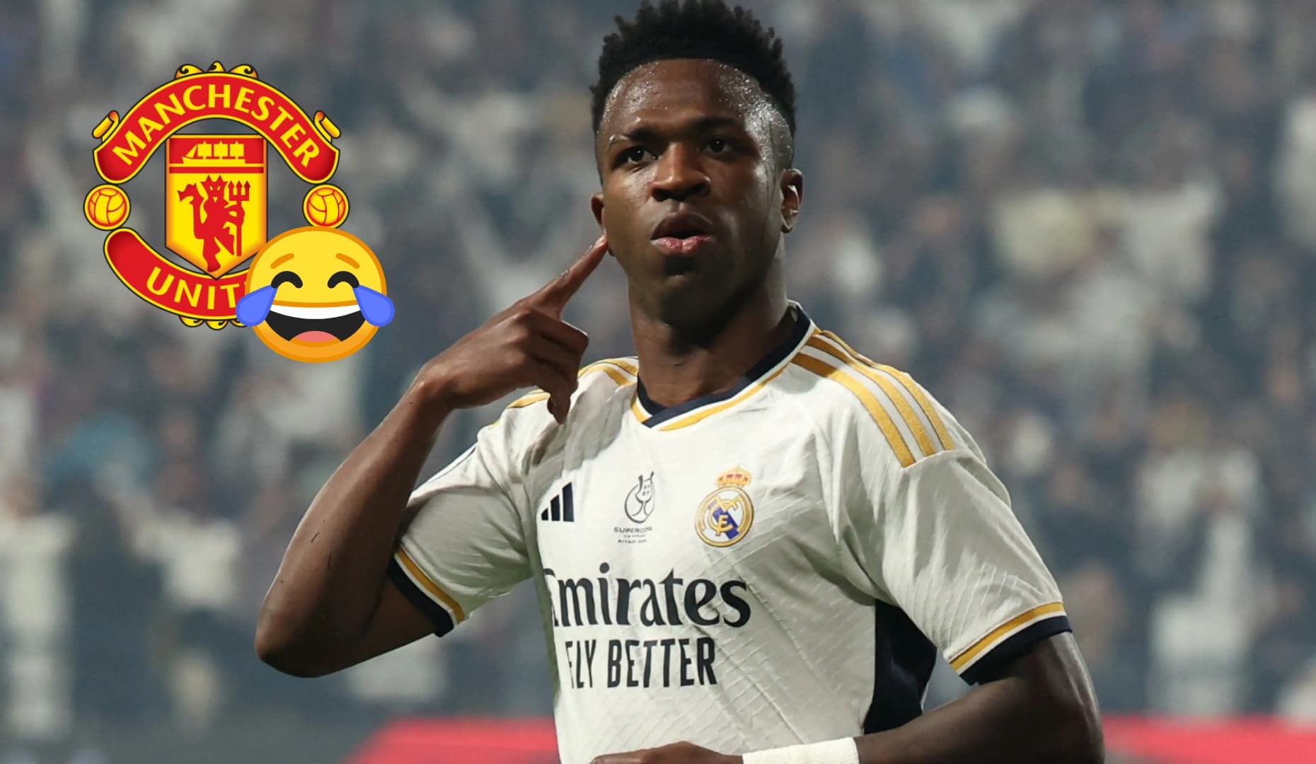 Vinicius celebrando un gol con el Real Madrid