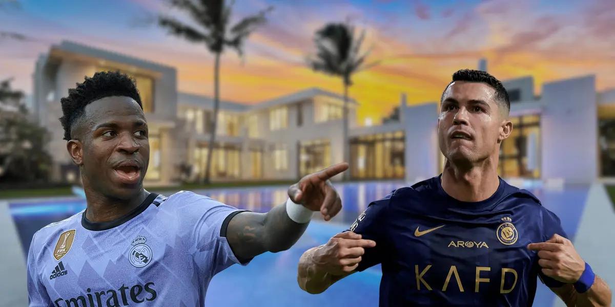 Vinicius dejó ver a quiénes ha pintado en el mural del gimnasio de su mansión