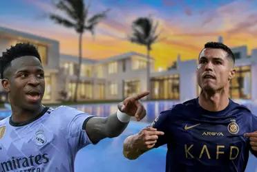 Vinicius dejó ver a quiénes ha pintado en el mural del gimnasio de su mansión