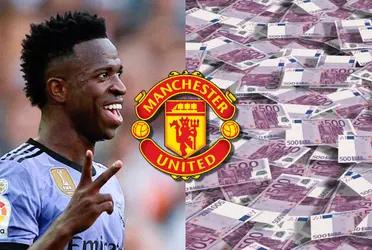 Vinicius encendió la alarma con una posible salida y este dinero pagaría Manchester United por el