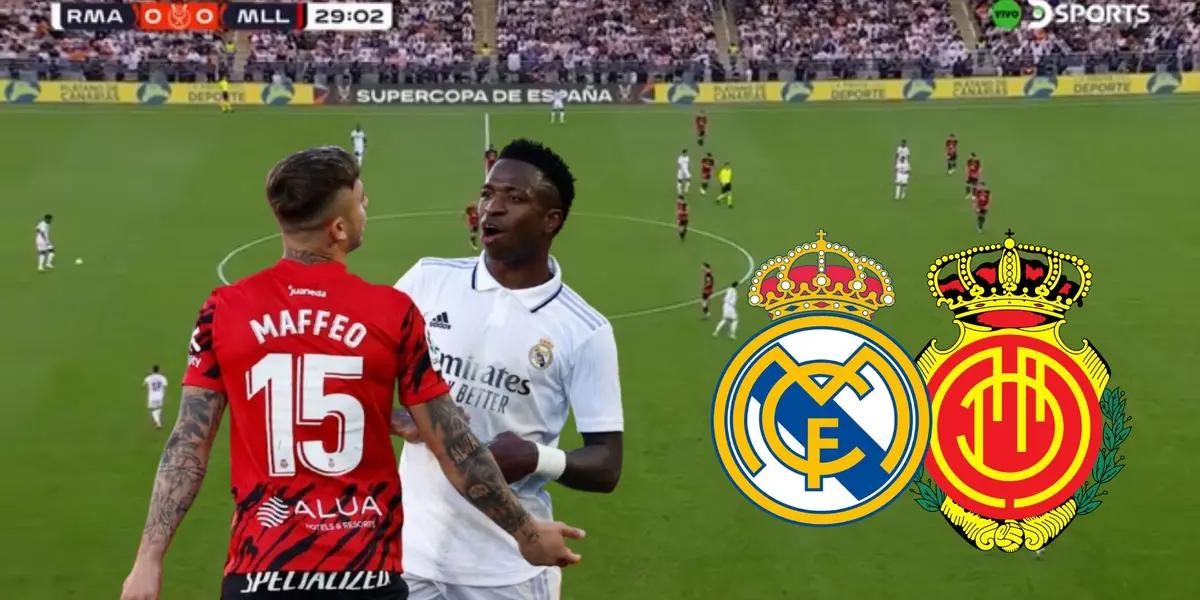 Vinicius Jr. - Pablo Maffeo (Foto: Captura X)