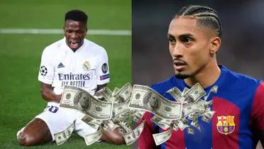 Vinicius Jr. - Raphinha (Foto: Real Madrid/FC Barcelona)