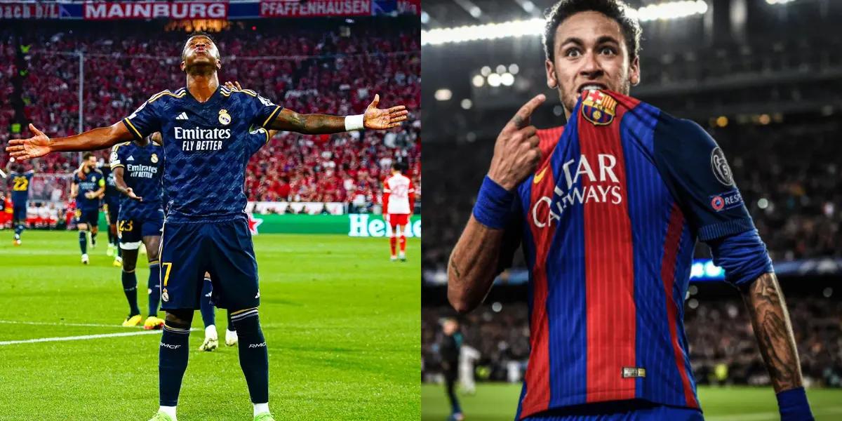 Vinicius Junior, jugador del Real Madrid, y Neymar del FC Barcelona