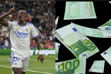 Vinicius Junior rechazó varios ofrecimientos para seguir en el Real Madrid Club de Fútbol y ahora gana un total de 10 millones de euros por temporada.