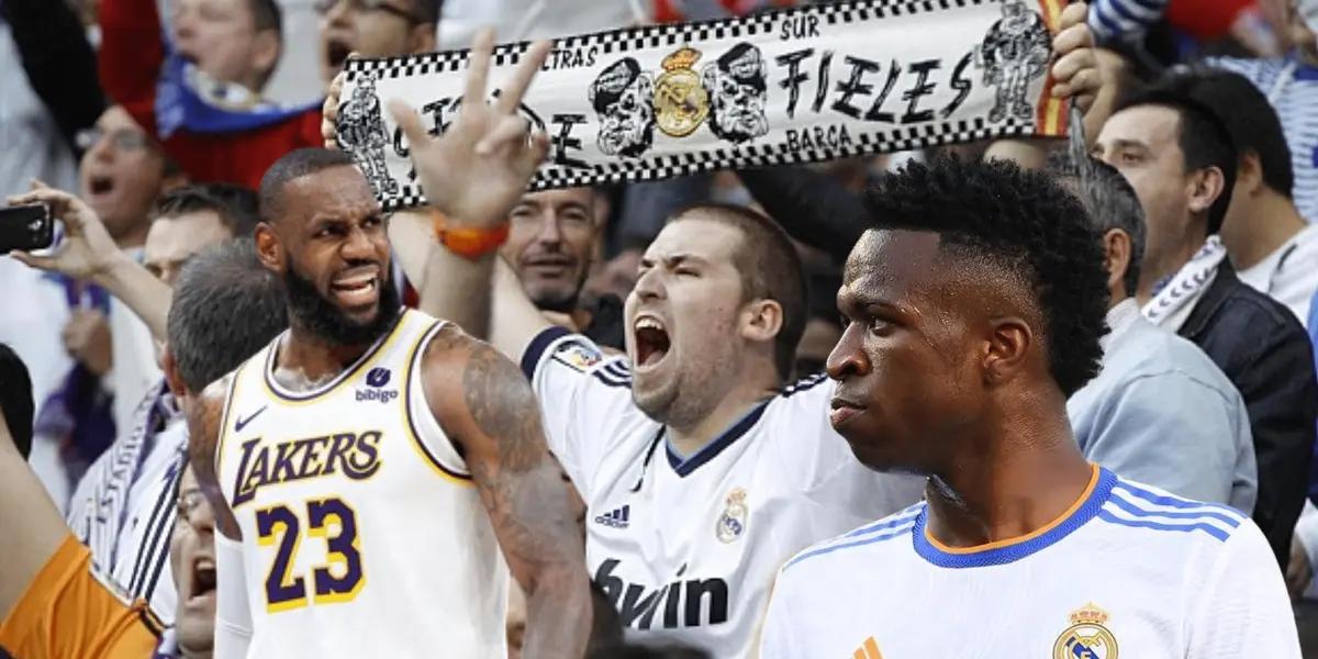 Vinicius le obsequió a LeBron James un obsequio que causó malestar en algunos fanáticos de Real Madrid