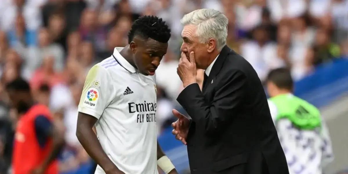 Vinicius no quiso hacer caso a Ancelotti y salir, mira la reacción del técnico