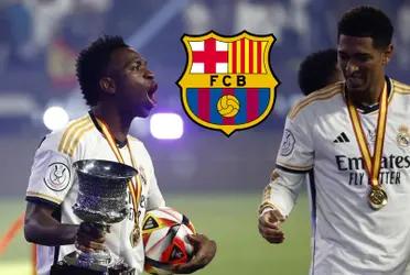 Vinicius y Bellingham celebrando la Supercopa