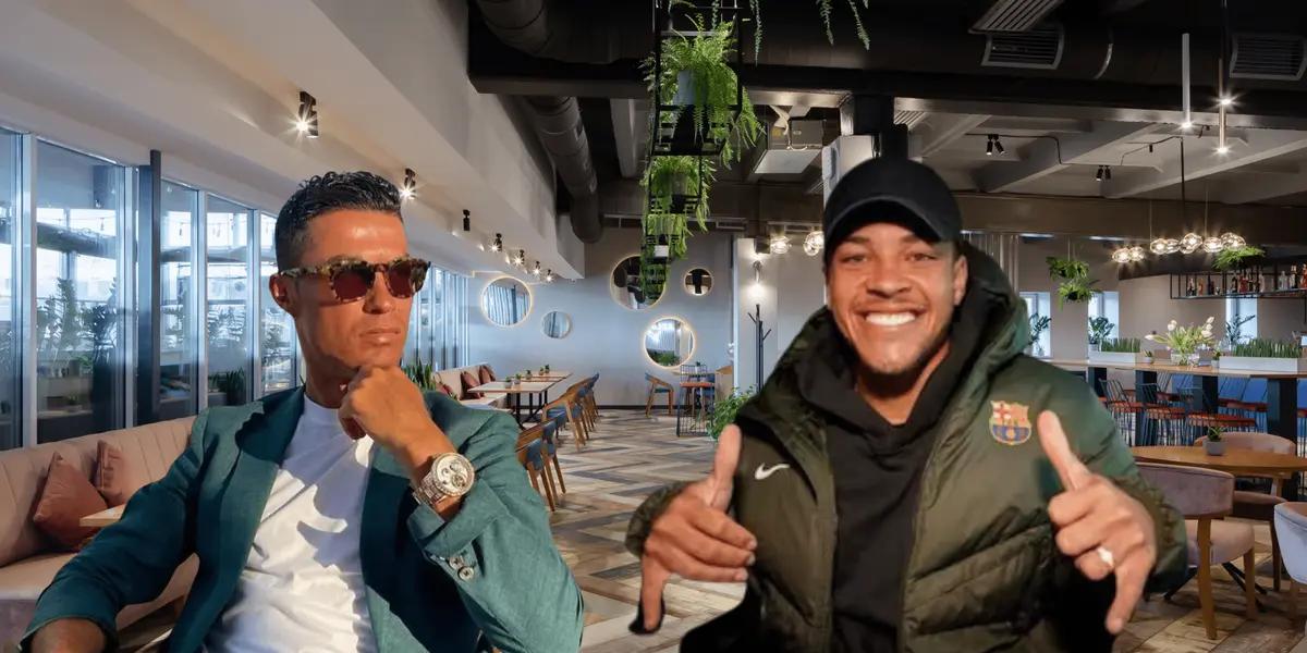 Vítor Roque tuvo su primer día en Barcelona y en la noche cenó en un conocido local de la ciudad junto a su familia