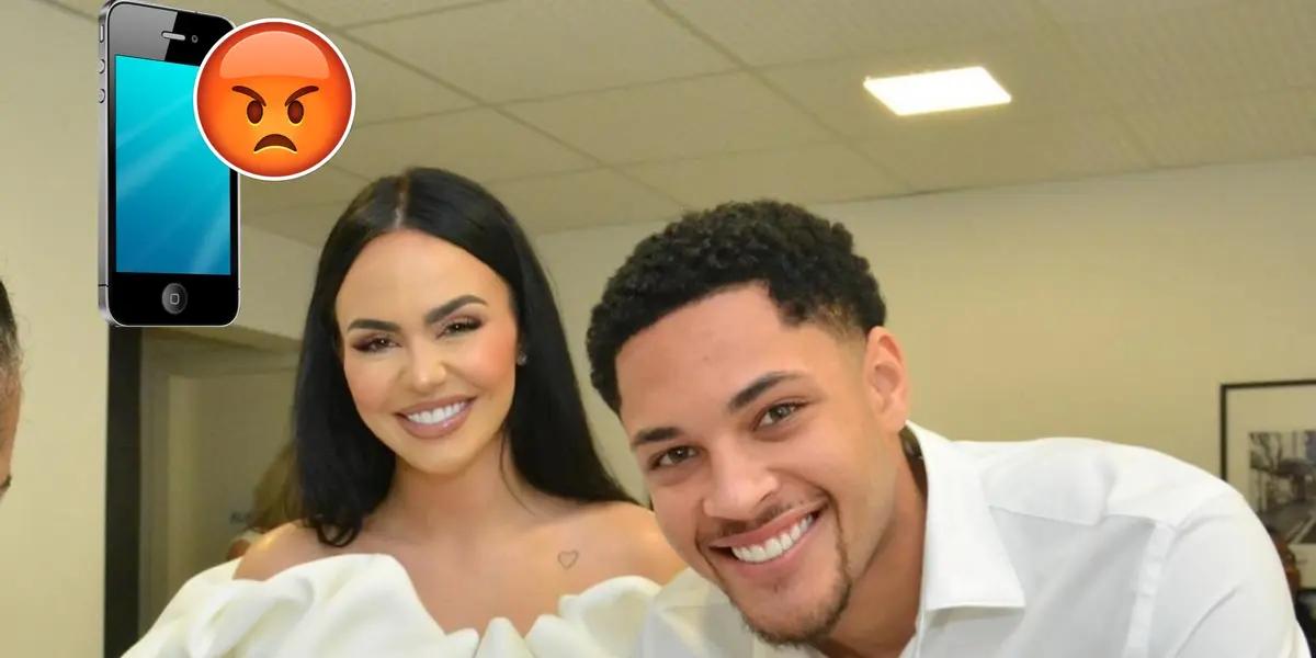 Vitor Roque y su mujer, Dayana Lins