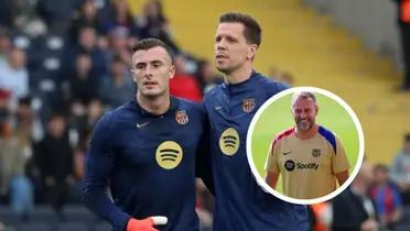 Wojciech Szczęsny - Iñaki Peña - Hansi Flick (Foto: X)