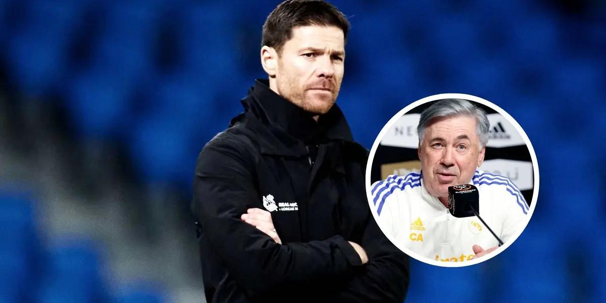 Xabi Alonso - Carlo Ancelotti (Foto: DAZN)