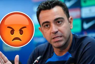 Xavi en rueda de prensa