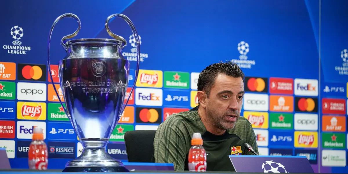 Xavi habló en la tradicional rueda de prensa en la previa al debut del Barcelona en la Champions League.