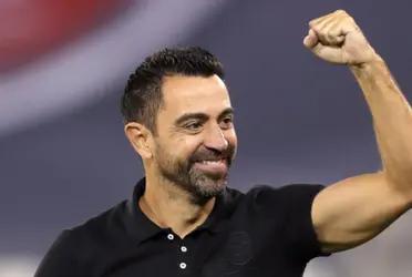 Xavi Hernández celebrando la Supercopa de España 2023