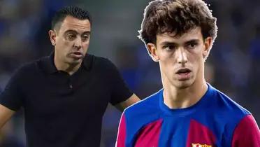 Xavi Hernández con Joao Félix, del FC Barcelona