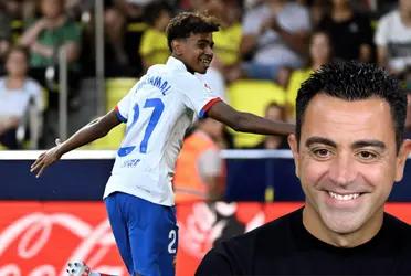 Xavi Hernández elogió a Lamine Yamal que le devolvió la pared con la inocencia de su edad