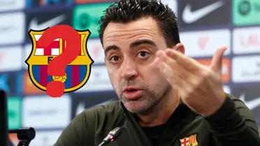 Xavi Hernández en rueda de prensa