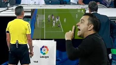 Xavi Hernández, entrenador del FC Barcelona, en el partido ante el Real Madrid