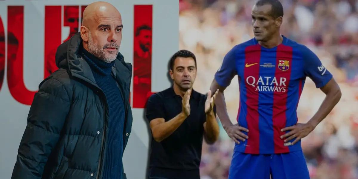 Xavi Hernández, Pep Guardiola y Rivaldo, emblemas del FC Barcelona.