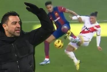 Xavi Hernández se refirió al penalti que no le cobraron a Raphinha y pudo darle la victoria al FC Barcelona sobre Rayo Vallecano