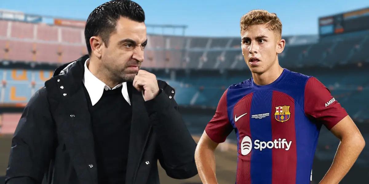 Xavi Hernández tomó una determinación con Fermín López luego de su roja en FC Barcelona B