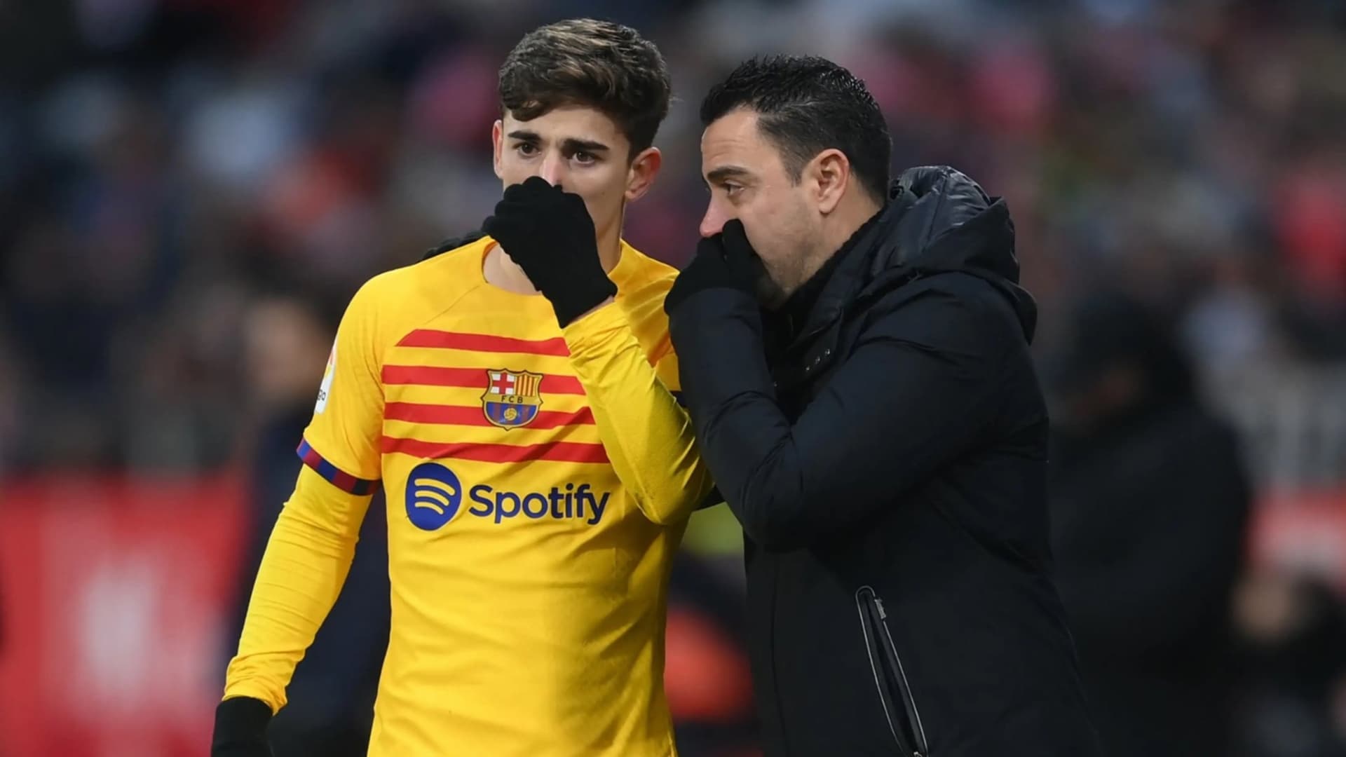 Xavi Hernández y Gavi del FC Barcelona