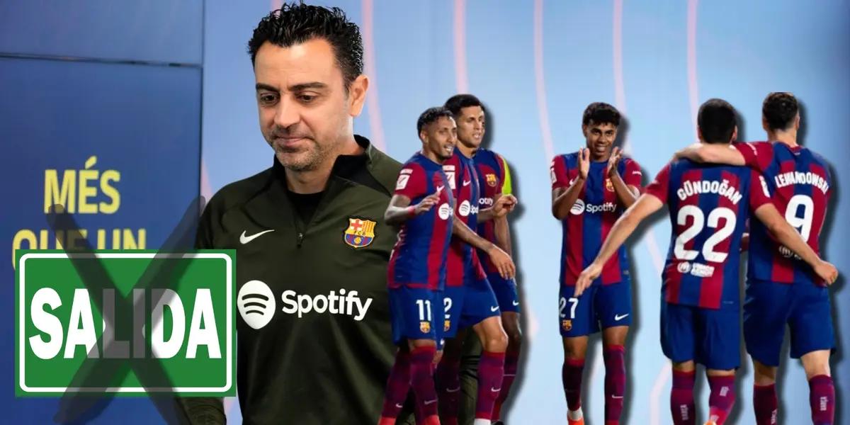 Xavi Hernández y jugadores del FC Barcelona