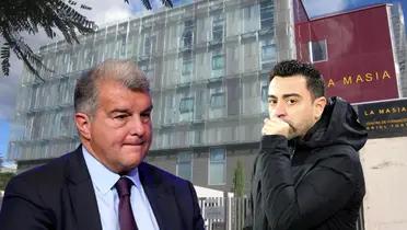 Xavi y Laporta analizan contar con él en la próxima temporada.