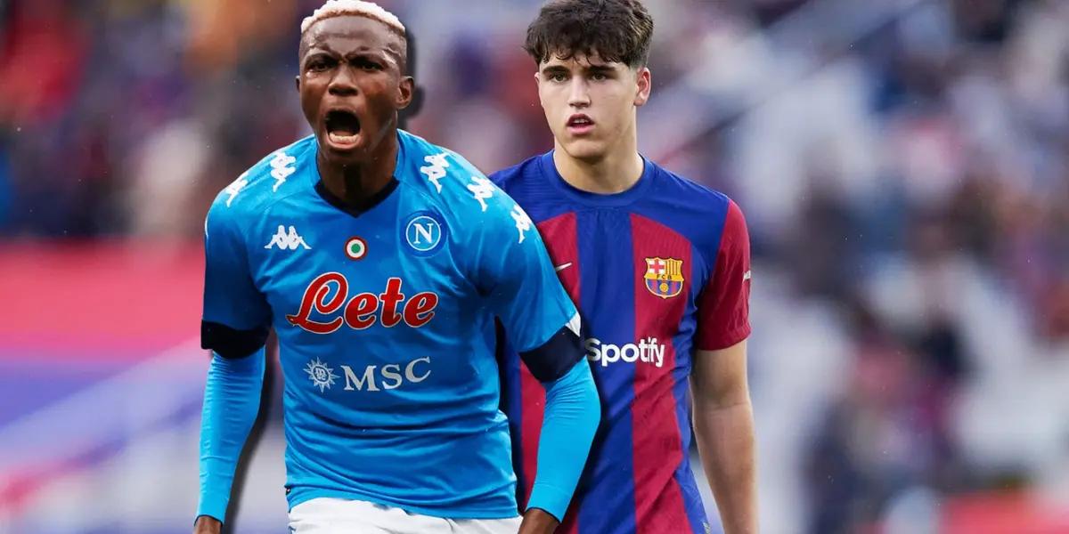 Ya que no lo pudo pasar, lo que hizo Osimhen para intimidar a Cubarsí del Barça