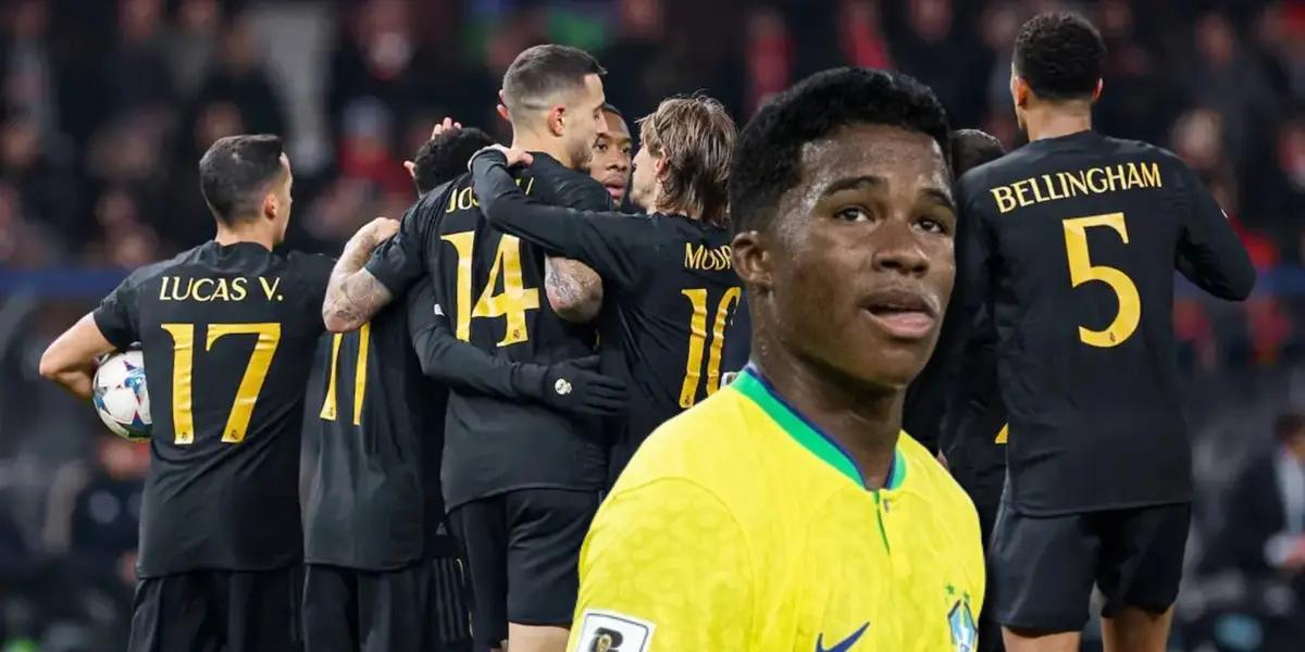 Ya se quiere ganar al camerino del Madrid, esto hizo Endrick en Brasil vs España