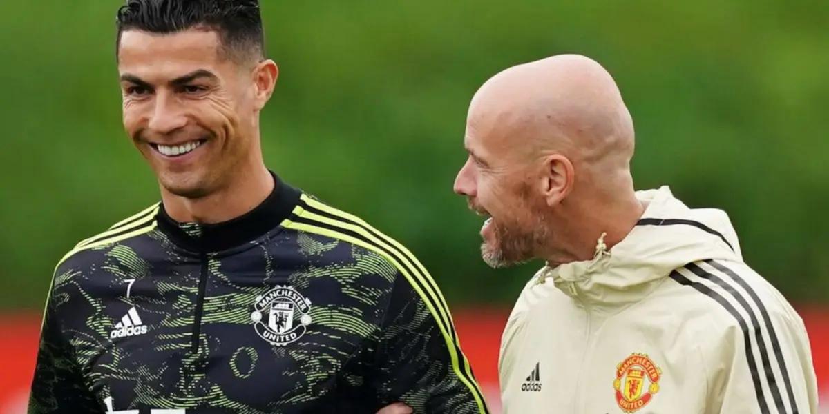 Ya se supo lo que le hizo Ten Hag a Cristiano Ronaldo en el Manchester United. Foto: X