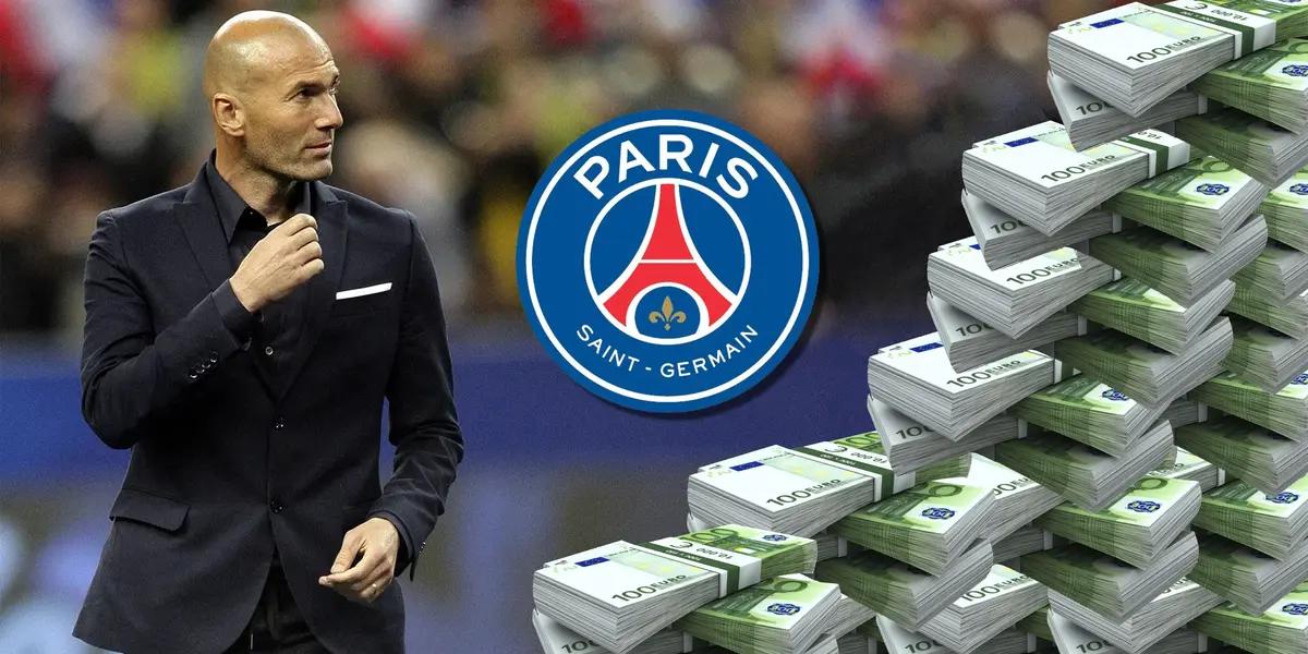 Zinedine Zidane suena fuerte en PSG y el dinero sería un empujón para el entrenador francés