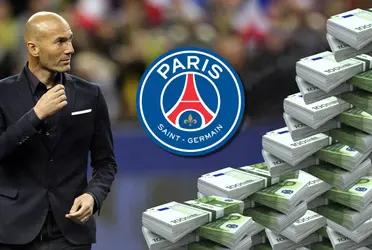 Zinedine Zidane suena fuerte en PSG y el dinero sería un empujón para el entrenador francés