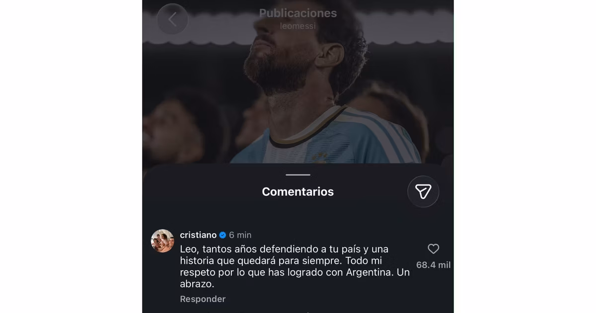 Cristiano sorprende a Messi con un mensaje de respeto tras su adiós a Argentina