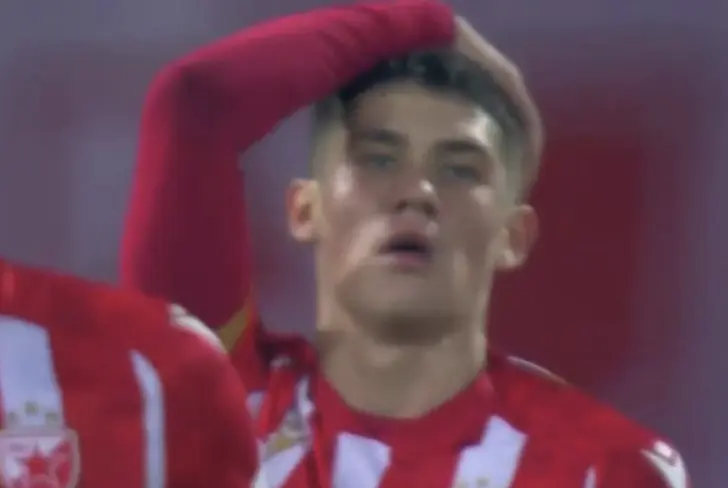 Andrija Maksimovic cuando el Barça goleó al Estrella Roja