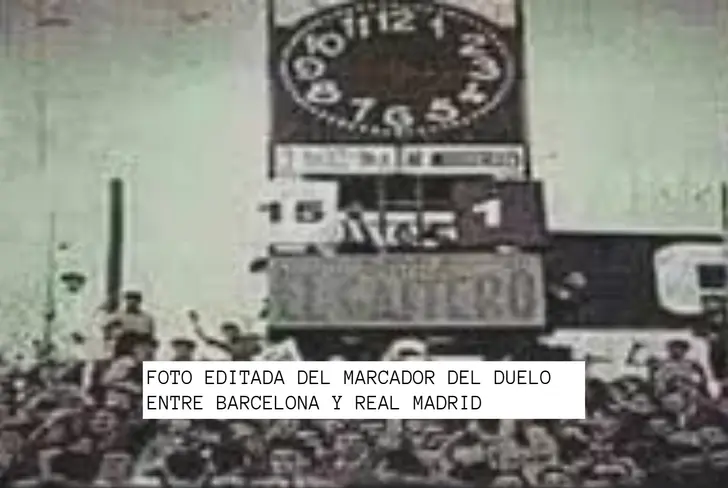 Foto trucada del marcador de Barcelona contra Real Madrid / Foto: Tik Tok