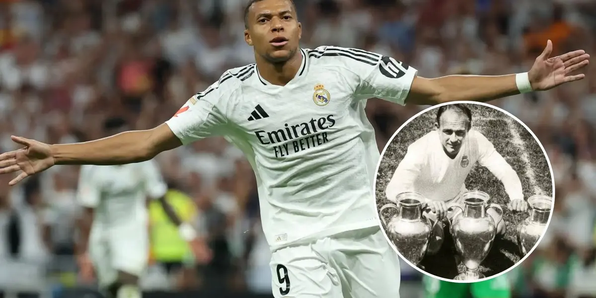 A horas del Real Madrid vs Dortmund, el récord con el que Mbappé podría dejar en el olvido a Di Stéfano