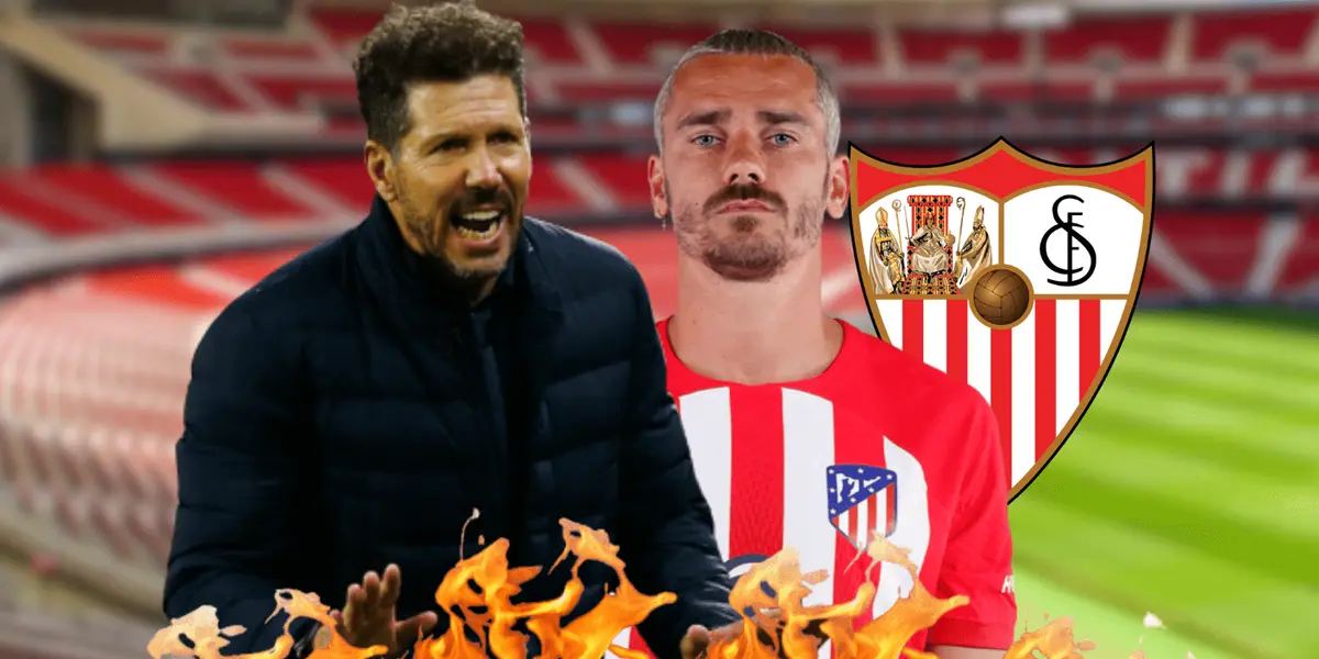 Por culpa de Simeone, la furia de Griezmann en Atlético ante Sevilla