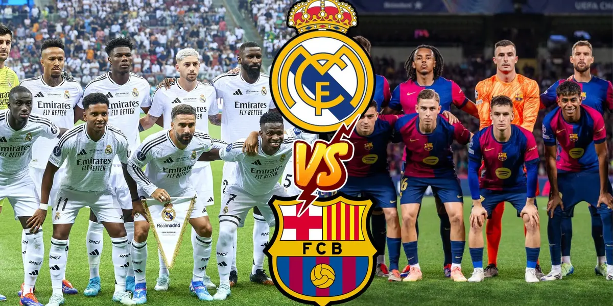Llegó el gran día, los equipos titulares de Real Madrid y FC Barcelona