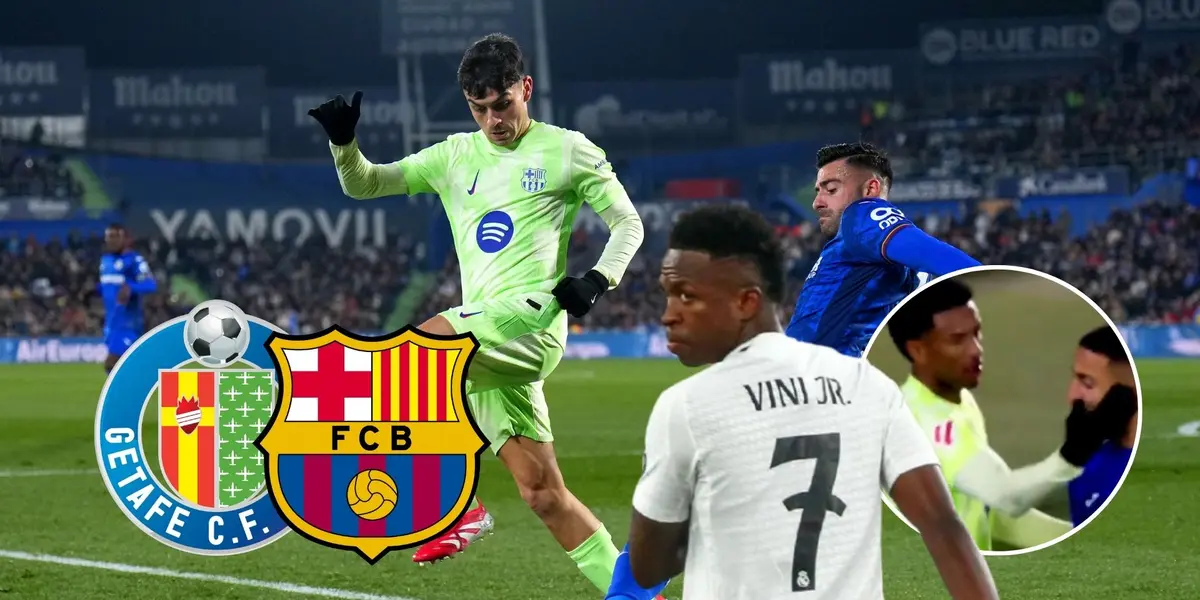 (VIDEO) Si era Vini Jr. lo expulsaban, la agresión de Balde que pasó desapercibida en el Getafe vs Barça